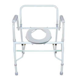 Dr.Safe Bedside Commode Chair With Drop Armrests – Height Adjustable, Free Tools Assembly, Steel Frame
