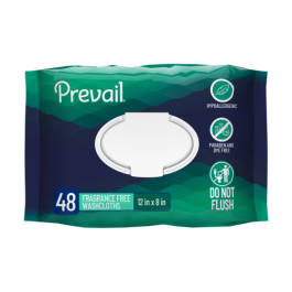 Prevail Adult Washcloths, Fragrance-Free - WW-810 | Vitality Medical