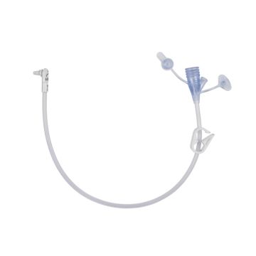 12 Inch Length, Continuous Feed, 2 Port Y, SECUR-LOK Right Angle Connector w/ Clamp (For MIC-KEY Low Profile Gastrostomy Feeding Tube)