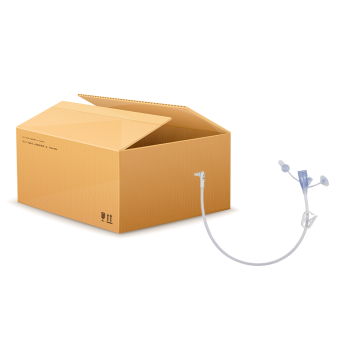 MULTI CASE SALE: 12 Inch Length, Continuous Feed, 2 Port Y, SECUR-LOK Right Angle Connector w/ Clamp (For MIC-Key Low Profile Gastrostomy Feeding Tube)