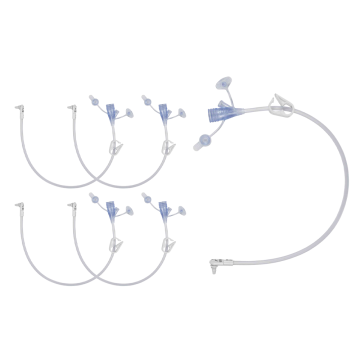 12 Inch Length, Continuous Feed, 2 Port Y, SECUR-LOK Right Angle Connector w/ Clamp (For MIC-Key Low Profile Gastrostomy Feeding Tube)