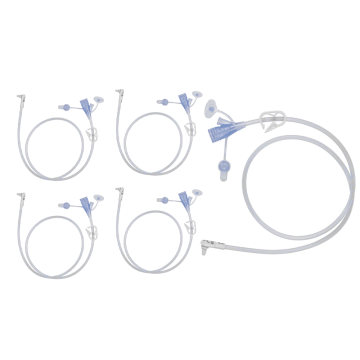 24 Inch Length, Continuous Feed, 2 Port Y, SECUR-LOK Right Angle Connector w/ Clamp (For MIC-KEY Low Profile Gastrostomy Feeding Tube)