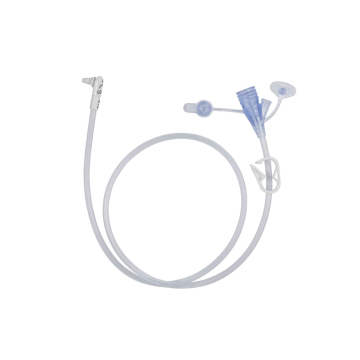 24 Inch Length, Continuous Feed, 2 Port Y, SECUR-LOK Right Angle Connector w/ Clamp (For MIC-KEY Low Profile Gastrostomy Feeding Tube)