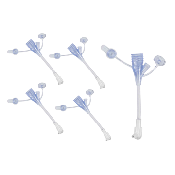 2 Inch Length, Continuous Feed, 2 Port Y, SECUR-LOK Right Angle Connector (For MIC-Key Low-Profile Gastrostomy, Jejunal, and Transgastric-Jejunal Feeding Tubes)