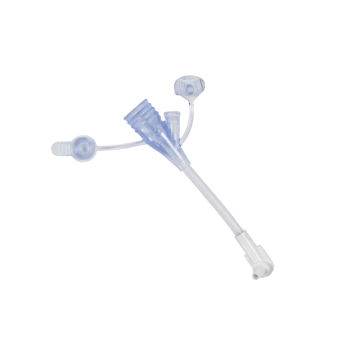 2 Inch Length, Continuous Feed, 2 Port Y, SECUR-LOK Right Angle Connector (For MIC-Key Low-Profile Gastrostomy, Jejunal, and Transgastric-Jejunal Feeding Tubes)