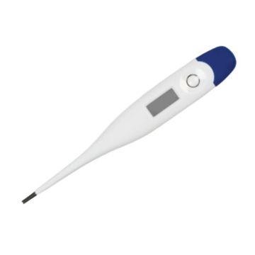 Waterproof Thermometer with Rigid Tip, Storage Case, And Replaceable Lr41 Battery, Blue