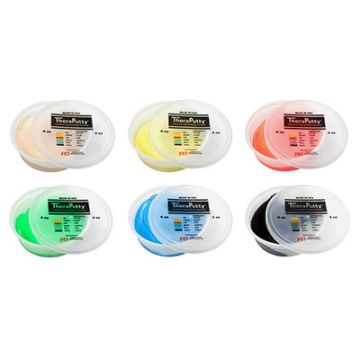 6-Piece Set, 4 oz Each: Tan, Yellow, Red, Green, Blue, Black