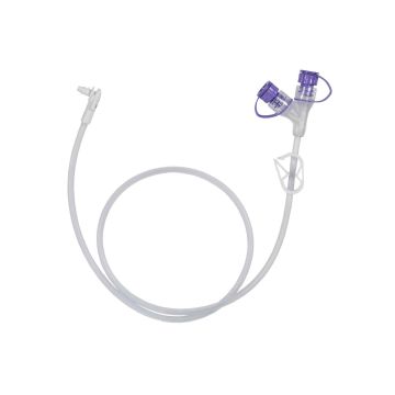 24 Inch Length, Continuous Feed w/ ENFit Connectors, Catheter Tip, SECUR-LOK Right Angle Connector w/ Clamp (For MIC-KEY Low-Profile Gastrostomy, Jejunal and Transgastric-Jejunal Feeding Tubes)