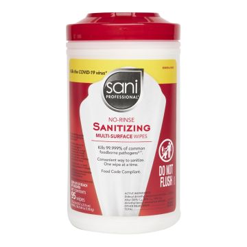 Sani-Cloth Plus 160, front of canister