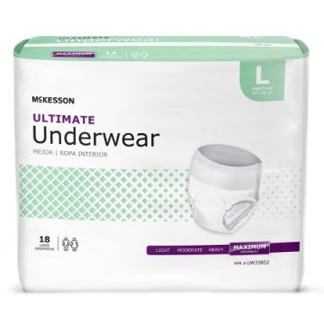 McKesson Ultimate Pull On Incontinence Underwear, Adult, Unisex