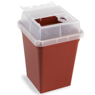 0.25 Gallon MedSafe Red Vertical Entry Sharps Container - 120177