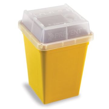 0.25 Gallon SharpSafety Yellow Chemotherapy Waste Container with Vertical Entry - 120178