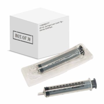 60 mL Syringe Luer Lock Tip - Sterile SoftPack 