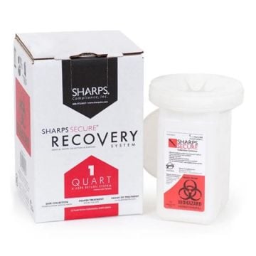0.25 Gallon Sharps Compliance White Vertical Entry Mailback Sharps Container - 10101-012