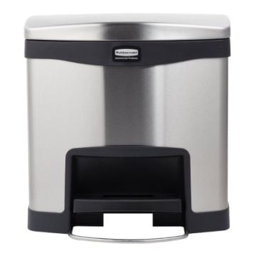 Rubbermaid Slim Jim 4 Gal Stainless Steel Trash Can - 1901982