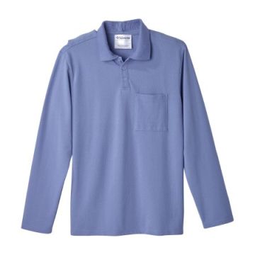 Silverts Men's Adaptive Open Back Polo Shirt with Long Sleeves