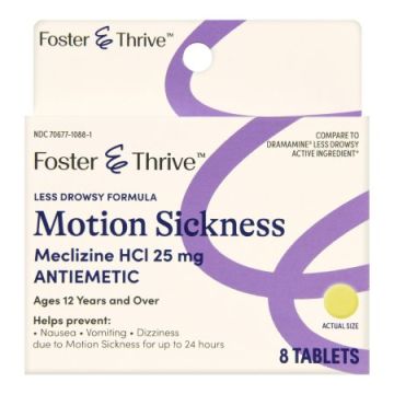 Foster & Thrive Motion Sickness Tablets - Less Drowsy Formula