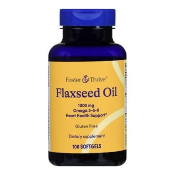 Foster & Thrive Flax Seed Oil Softgels - Dietary Supplement