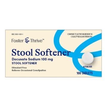 Foster & Thrive Stool Softener - 100 Tablets