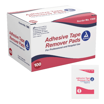 Dynarex Adhesive Tape Remover Pads Packaging