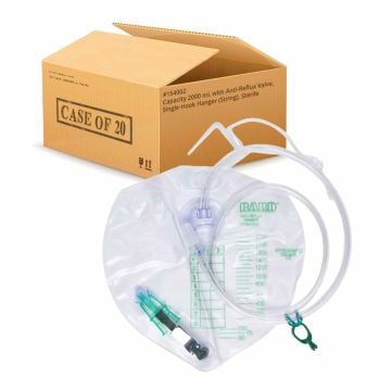 Capacity 2000 mL with Anti-Reflux Valve, Single-Hook Hanger (String), Sterile (Replacement for 802001)