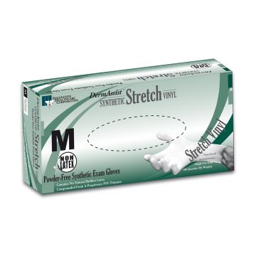 DermAssist Stretch Vinyl Exam Gloves Powder Free - NonSterile