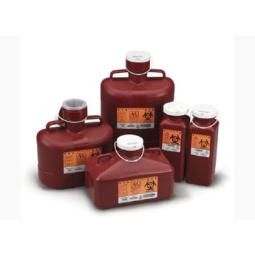 0.425 Gallon Sharps-Tainer Red Vertical Entry Container - 178