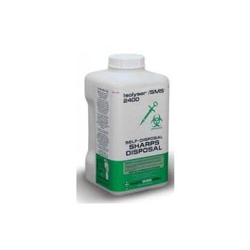 0.79 Gallon Isolyser WasteWise Translucent Vertical Entry Sharps Container - SMS2400