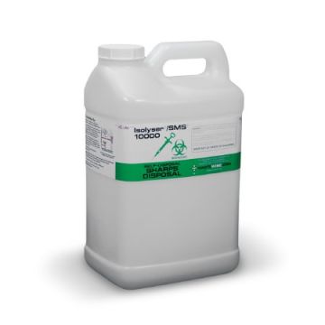 2.64 Gallon Isolyser WasteWise Translucent Vertical Entry Sharps Container - SMS10000