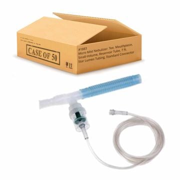 Micro Mist Nebulizer: Tee, Mouthpiece, Small-Volume, Reservoir Tube, 7 ft. Star Lumen Tubing, Standard Connector 