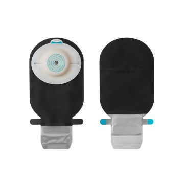 Cut-To-Fit, Stoma Size 5/8 - 1- 5/16 Inch Stoma Pouch, Black