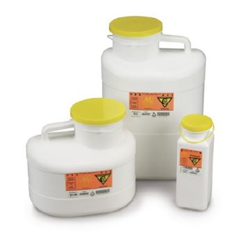 0.425 Gallon Chemo-Tainer White Vertical Entry Container - 930