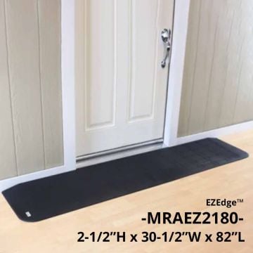 2 1/2 Inch H x 30 1/2 Inch D x 82 Inch W - 2 pc assembly

