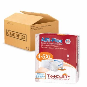 4 - 5X-Large, 70 to 106 Inch Waist - 34 Ounce Capacity - Bulk Case of 128