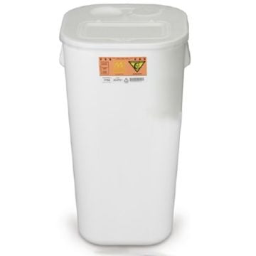 16 Gallon Chemo-Tainer White Horizontal Entry Container - 9752