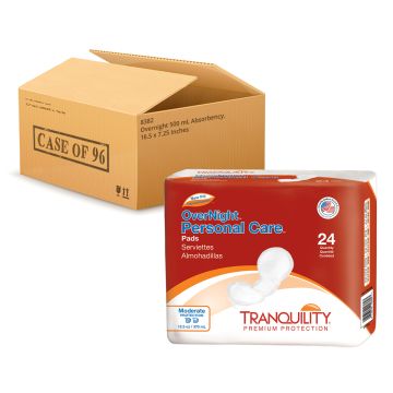 Overnight 500 mL Absorbency, 16.5 x 7.25 Inches