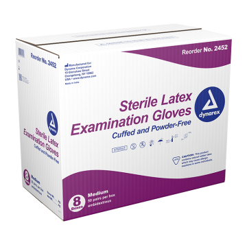Dynarex Latex Exam Gloves Powder Free - Sterile