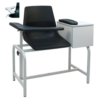 Blood Draw Chair With Cabinet and Right Side Pivot Arm