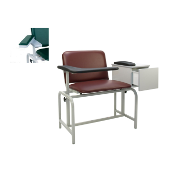 Bariatric Blood Draw Chair with Cabinet and Right Side Pivot Arm