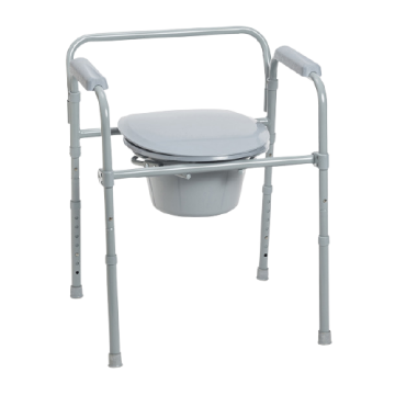 Steel Folding Frame Commode - Retail Packaged