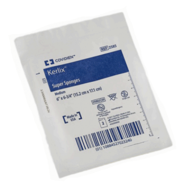 Covidien 2585 Kerlix 6 x 6-3/4 Inch Super Sponge Gauze 6 Ply - Sterile