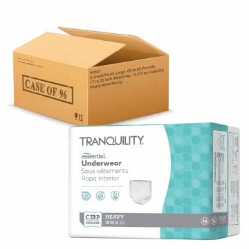 X-Small/Youth Large, 65 to 85 Pounds, 17 to 28 Inch Waist/Hip, 14.5 fl oz Capacity, Heavy Absorbency