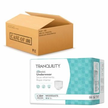 Small / Youth X-Large, 80 to 125 Pounds, 22 to 36 Inch Waist/Hip, 299 mL Capacity, Moderate Absorbency