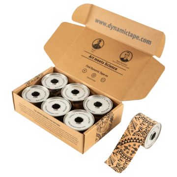 2 Inch x 16.4 Foot, Black Tattoo Pattern - 6 Rolls