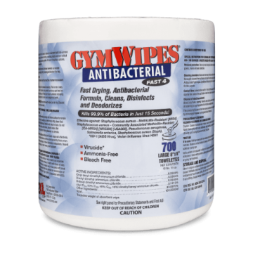 GymWipes Antibacterial Fast 4 Wipes