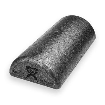 Black Composite Half Foam Roller, 6 x 12 Inch