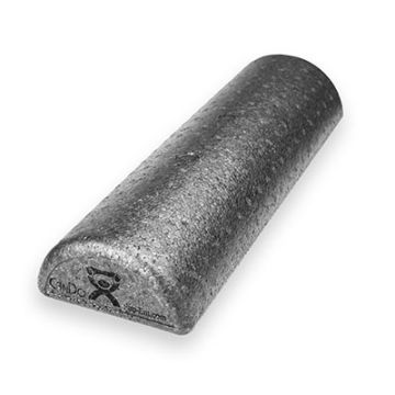 Black Composite Half Foam Roller, 6 x 18 Inch