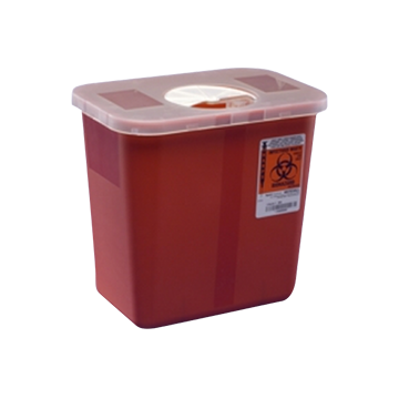 2 Gallon Red: 10 in. x 7.25 in. x 10.5 in. with Rotor Lid