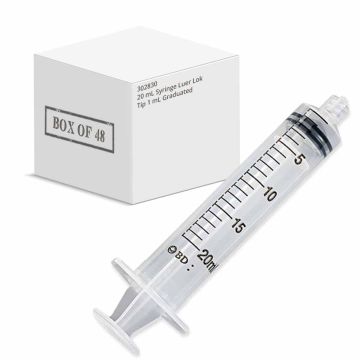 20 mL Syringe Luer Lok Tip 1 mL Graduated