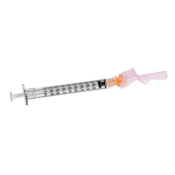 25 Gauge, 5/8 Inch Needle with Detachable 1 mL BD Luer-Lok™ Syringe